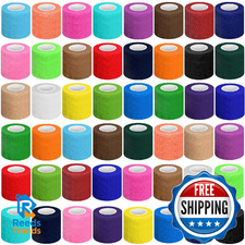 Treela 48 Pack Self Adhesive Wrap Bandage Bulk 2x5 Yards Cohesive Athletic Tape