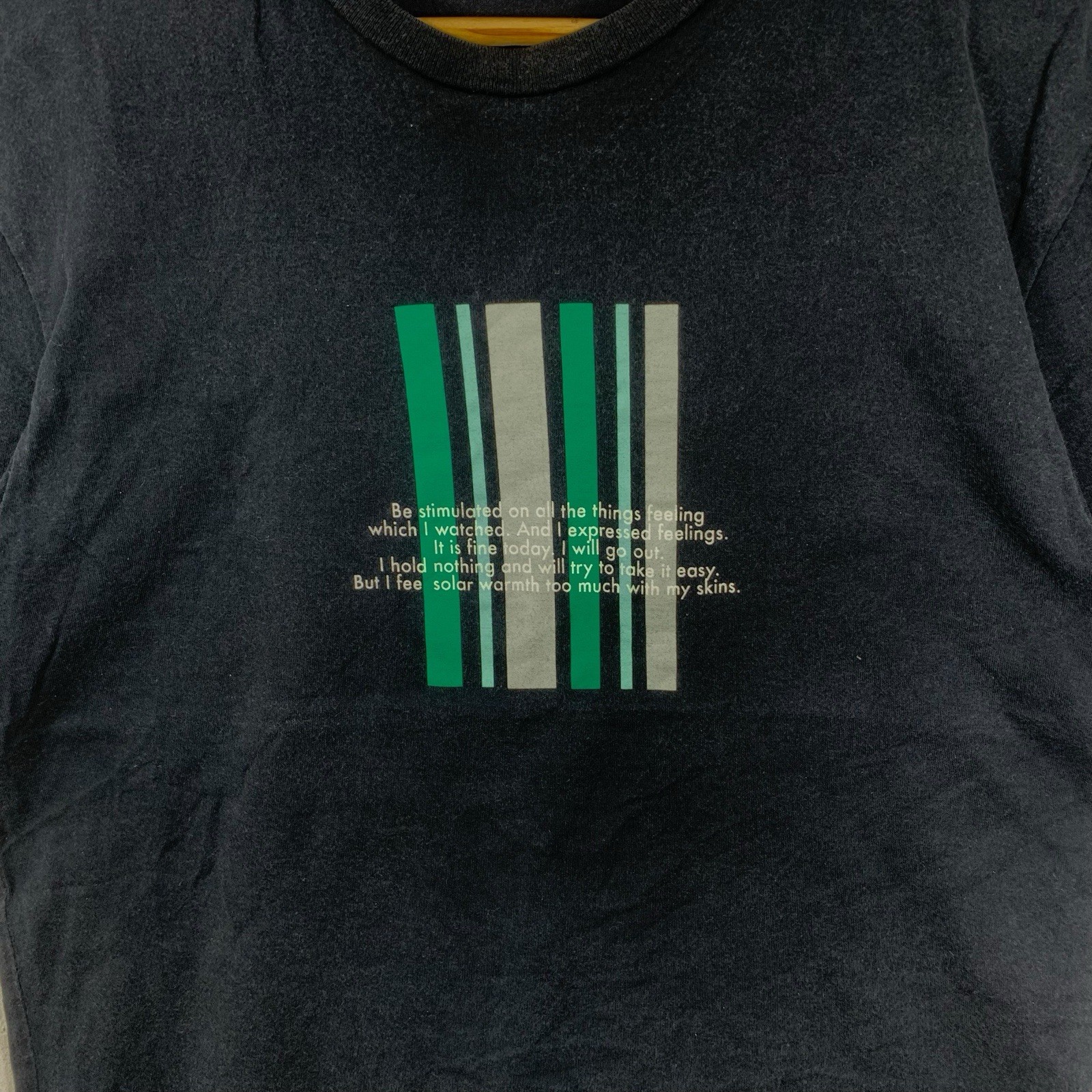 Vintage MK MICHEL KLEIN Homme Plus Box Logo Tee Shirt Top Striper Runway