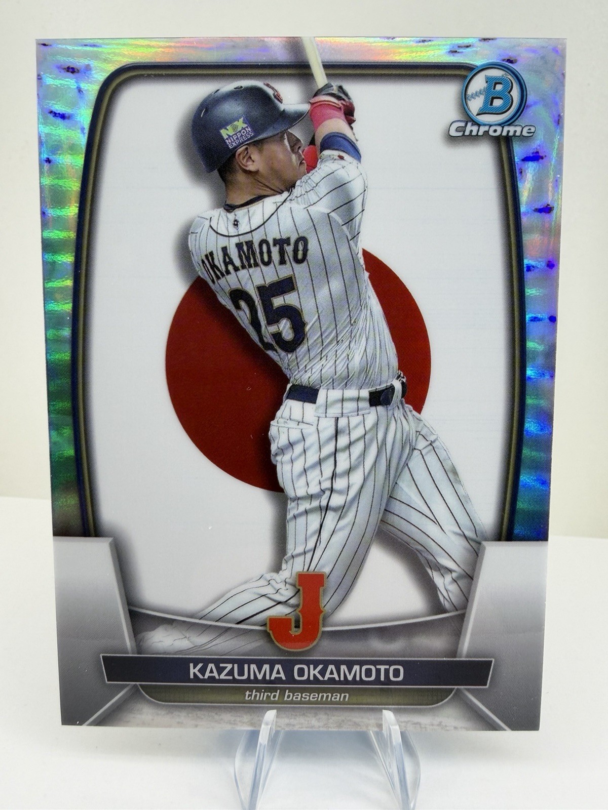KAZUMA OKAMOTO 2023 Bowman Chrome WBC Flag /499 BLUE JAYS