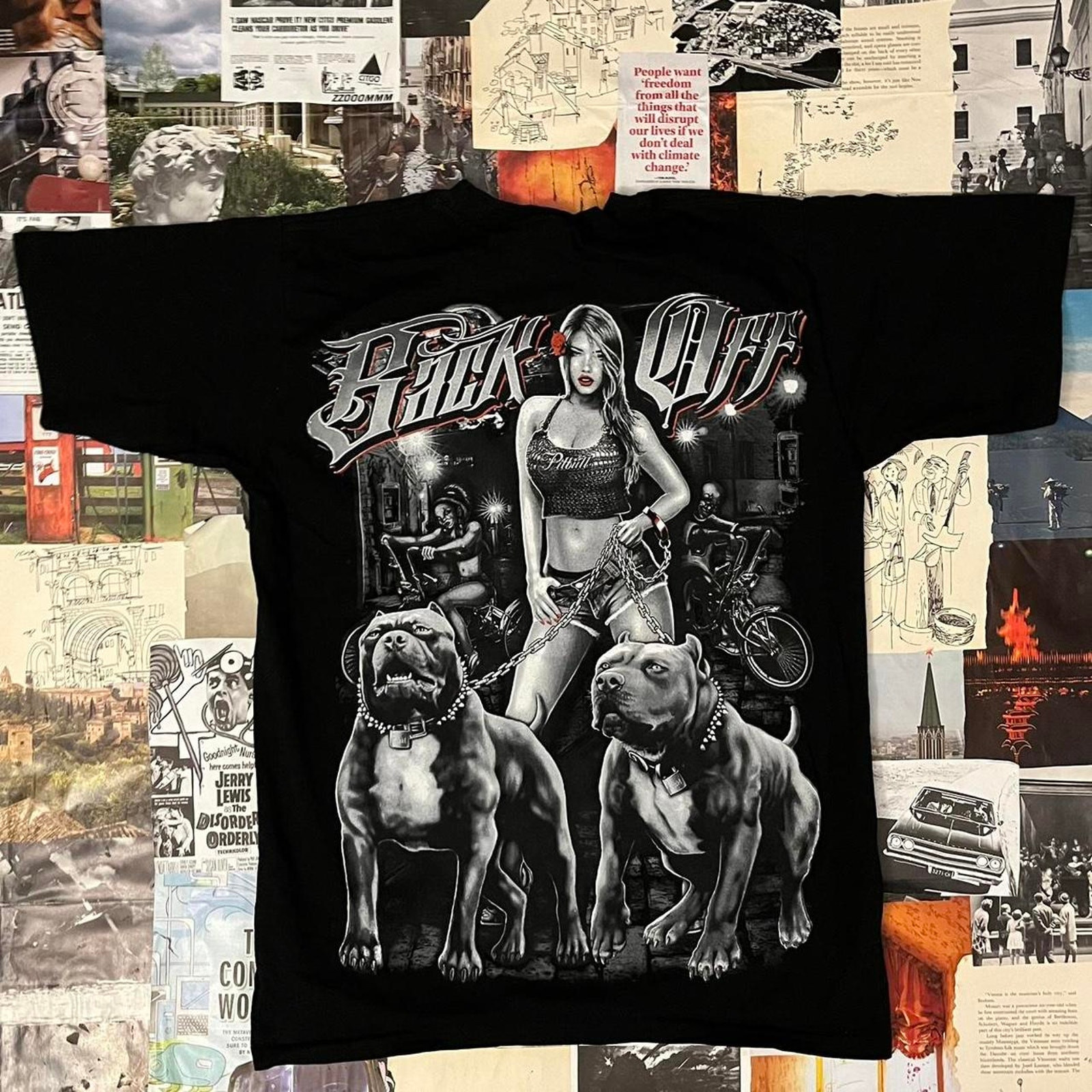 Y2k style graphic tee black