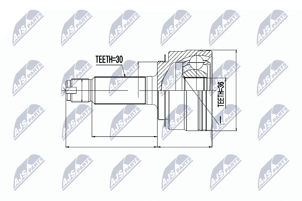Fits NTY NPZ-HD-040 OUTER CV JOINT - Image 3