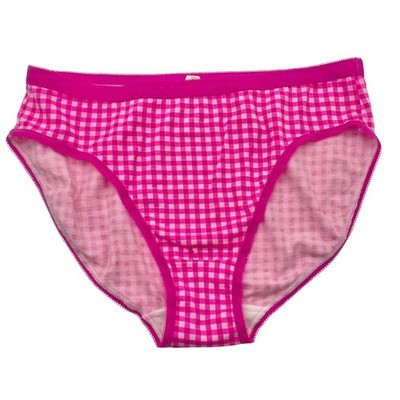 Y2K Victoria's Secret Cotton Lingerie Brief Panties NWT Pink Gingham Large 2012