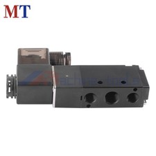 Compact 1/4 Inch 5 Way 2 Position Air Solenoid Valve 12V DC Powered