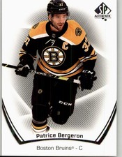 2021-22 SP Authentic Patrice Bergeron #92 Boston Bruins