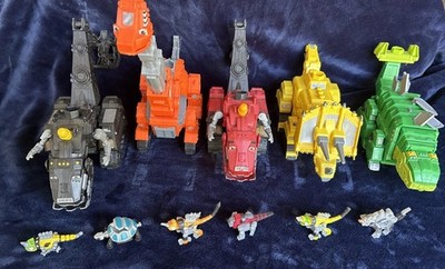5 Vtg 2015 Mattel DINOTRUX  Dinosaur Robot Truck  & 5 REPTOOL + one Other. Read