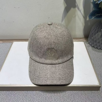 Brunello Cucinelli Pure Cotton Twill Soft Top Baseball Cap Unisex Sun Hat