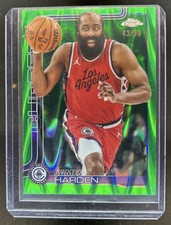 2025-26 Topps Chrome James Harden RayWave Green Refractor #/99 Clippers