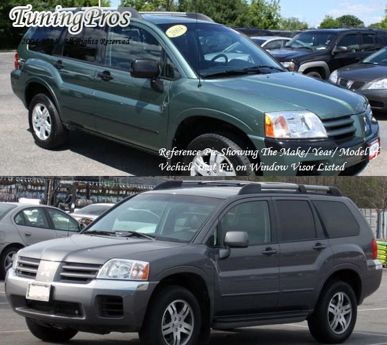 Mitsubishi Endeavor 2004-2009 2010 04-10 4pc Rain Guard Wind Deflector Visors - Image 4 of 4