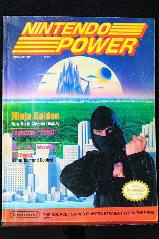 Vintage Nintendo Power March/April 1989 Ninja Gaiden POSTER INCLUDED