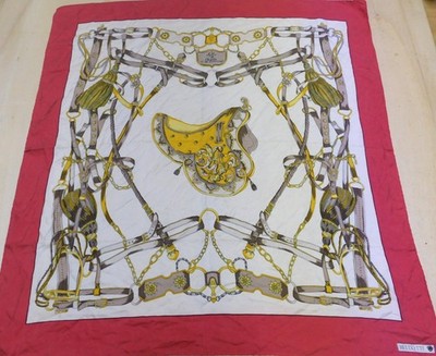 VINTAGE WOMEN'S BELLOTTI 100% PURE SILK SILK SILK SOIE SCARF (1520) 86cm x 90cm