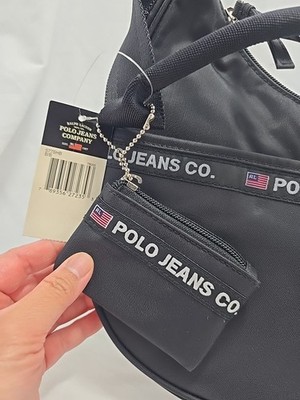 NWT Ralph Lauren Polo Jeans Company Vintage Hobo Nylon Bag With