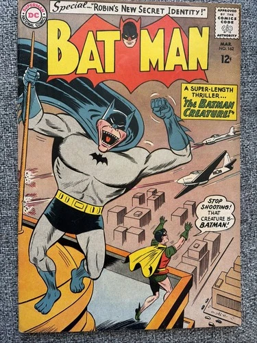 BATMAN # 162 - THE BATMAN CREATURE-BATWOMAN-ROBIN'S NEW SECRET IDENTITY