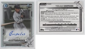 2021 Bowman Chrome Prospects Auto Refractor /499 Yoelqui Cespedes #CPA-YC Auto