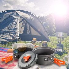 Camping Kochgeschirr Set Aluminium Topf für Outdoor Trekking Survival Urbex – Bild 7