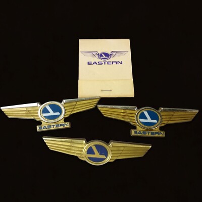 Eastern Airlines Vintage Pins Plastic Wings Stoffel Seals Tuckahoe & Matchbook