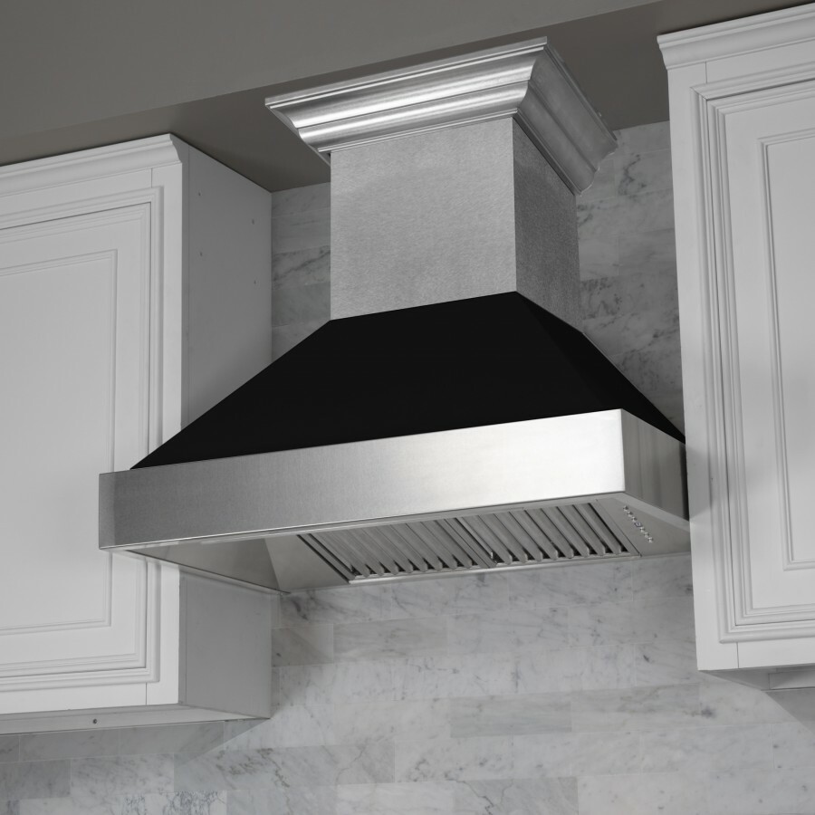 black matte range hood