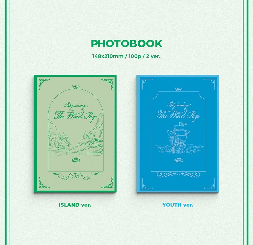 THE WIND 1st Mini Album [Beginning The Wind Page] CD+Book+Post+
