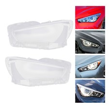 Pair Front Left+Right Headlights Headlamp Lens Cover Fits Infiniti Q50 2014-2021
