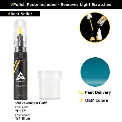 Touch up Paint for Volkswagen Golf Code: L5C '91 Blue