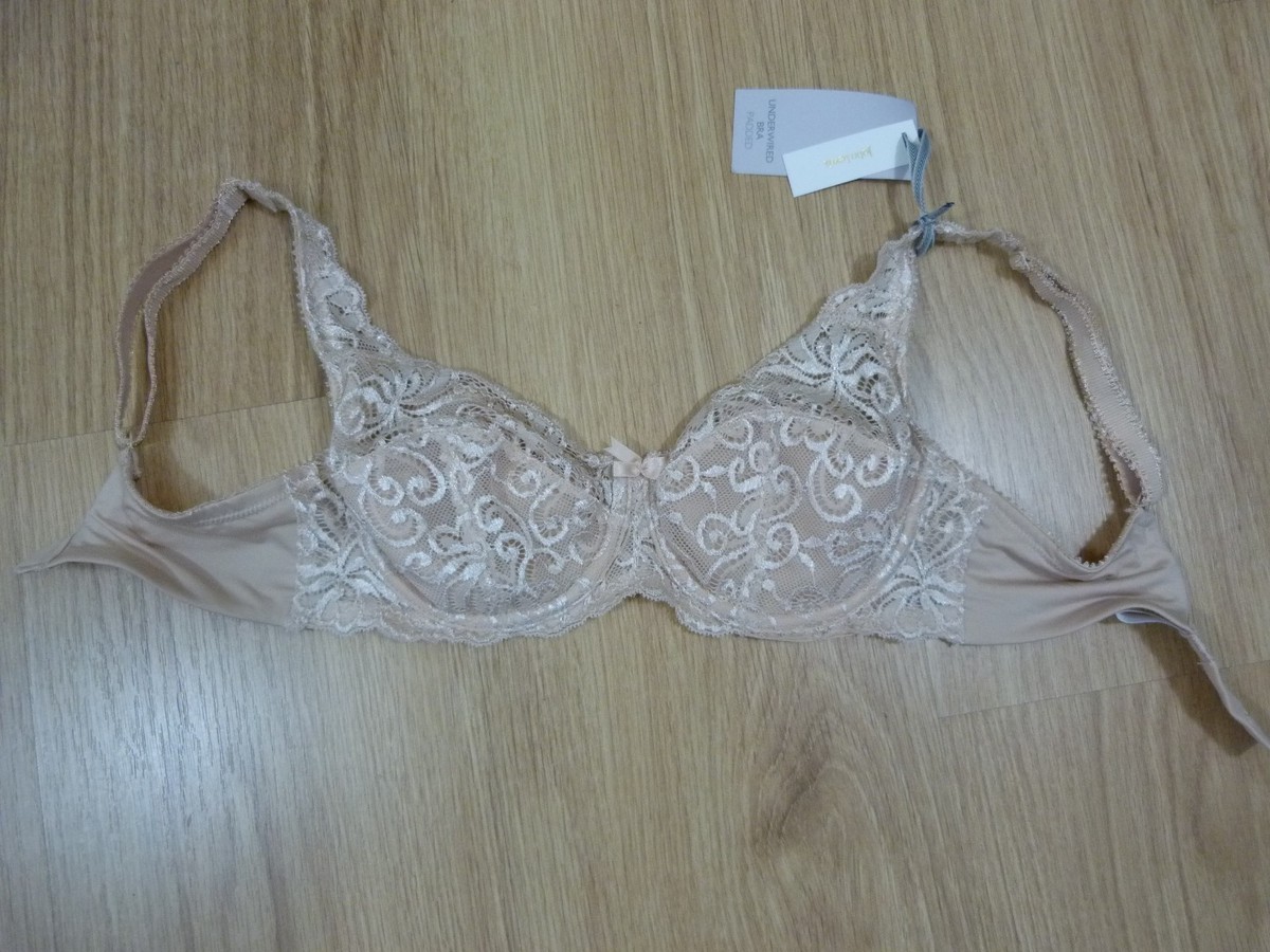 Soutien-gorge Dentelle Rembourré John Lewis Lauren 30D Nude - Armatures, Neuf Avec étiquettes
