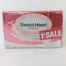 Vintage Purex Sweet Heart Pink Beauty Soap 4 Regular Size Bars