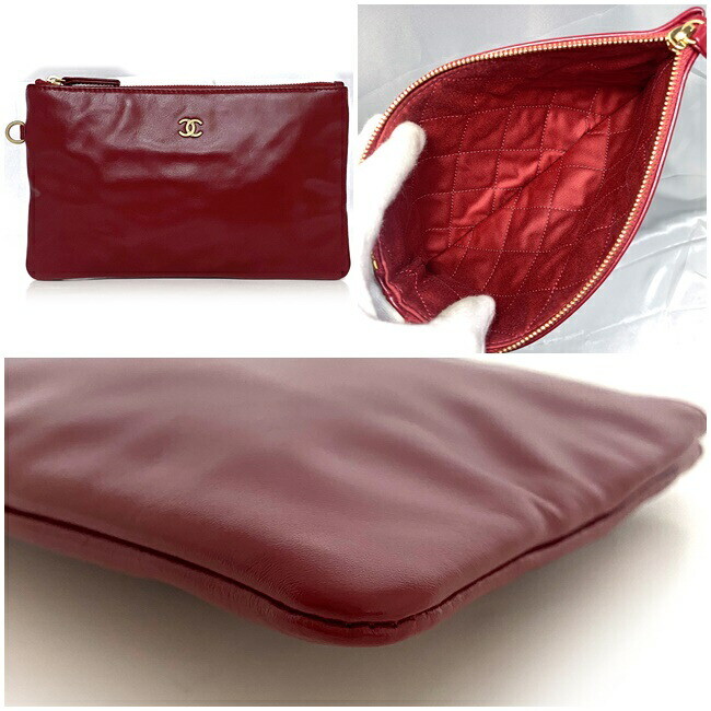 Chanel Drawstring Handbag Red Chanel 22 AS3260 Good Condition