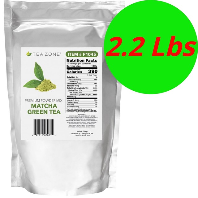 Tea Zone Premium Matcha Instant Milk Tea Powder Mix 2.2 lbs Green
