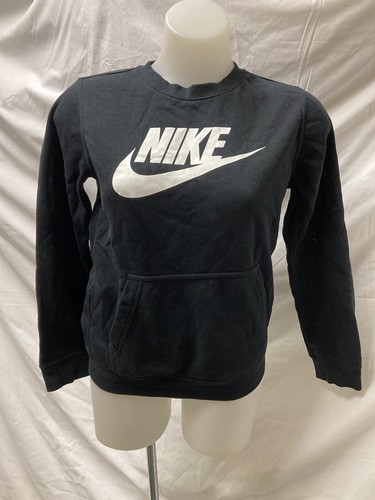 Nike Size L (womens 10) Jumper Windcheater Black Front Pocket Great Condition - Picture 2 of 4