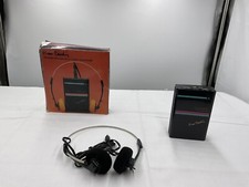 Vintage 80's Pierre Cardin FM Radio Receiver w Headphones in Original Box Works