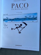 Vehlmann Sagot Paco Les Mains Rouges Tome 2 Eo In New Condition With Dedication
