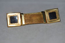 Manschettenkn&ouml;pfe golden vergoldet mit Netz Gitter * 336 *