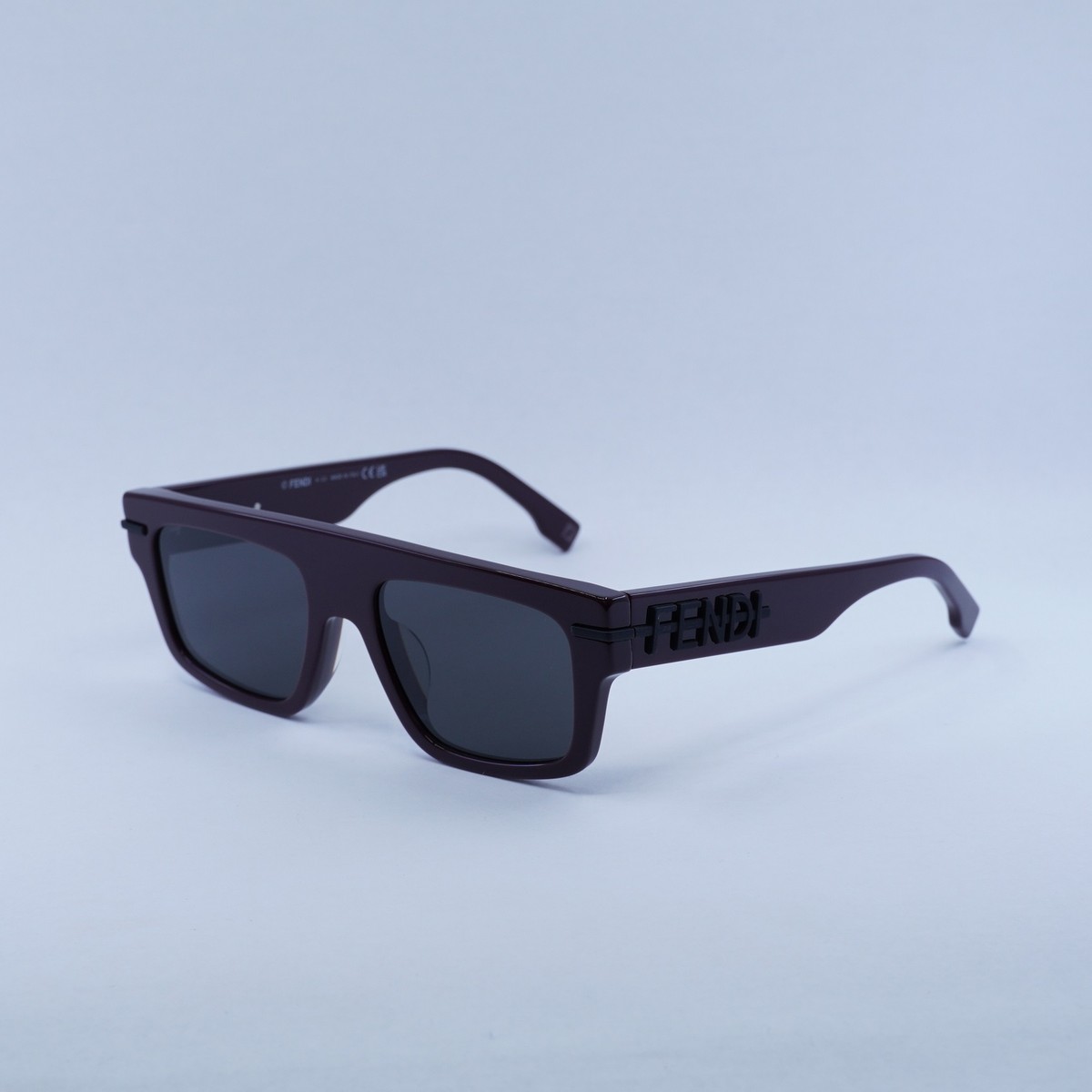 New FENDI FE40091U 69A Bordeaux/Grey 54-19-145 Sunglasses | eBay