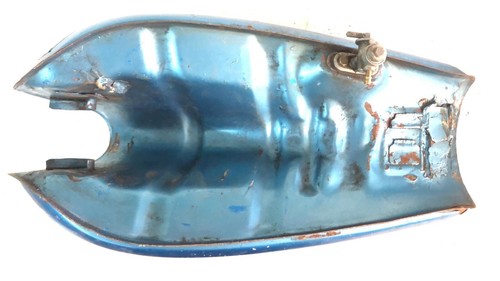 VINTAGE HONDA 80’s MOTORCYCLE GAS FUEL TANK GAS TANK GENUINE JAPAN Blue - Picture 5 of 6
