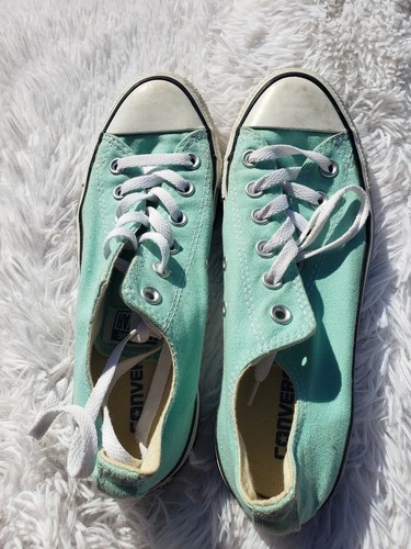 mint green low top converse