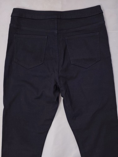 M&S Jeans Size 14 L Jeggings Skinny Stretch High Waist Lightweight Dark Blue - Picture 6 of 6
