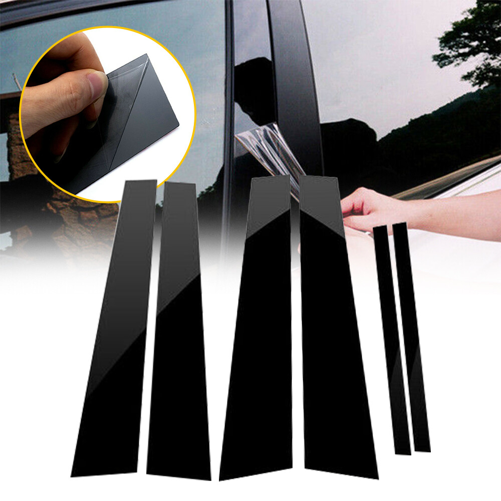 6Pcs For 2008-2012 Honda Accord Pillar Black Post Door Trim Car Auto Accessories