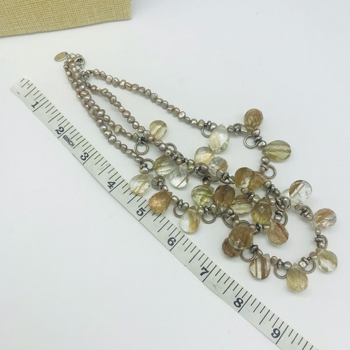 By Grace Double Stand Freash Water Pearls & Acrylic Necklace - Picture 11 of 12