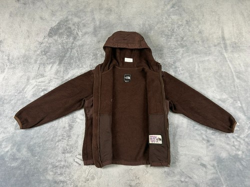 THE NORTH FACE DENALI GIRLS JACKET LARGE BROWN HOODED FLEECE FULL ZIP - Picture 8 of 11