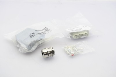 Harting 16A-gs-M25 Connector Kit With 25-Position Insert And Pins NEW