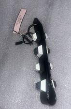 Victoria  s Secret Black/white STUDDED WRISTLET STRAP Key Chain BAG CHARM NWT