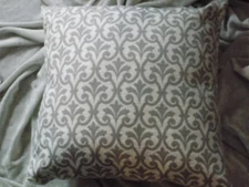 Decorative Throw Pillow Gray Patterned Home Decor Bed Couch Sofa NEW!