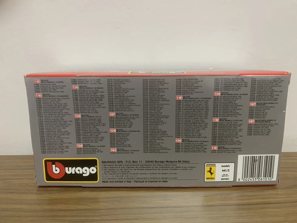 Modellino Di Auto Da Corsa Formula 1 Burago Ferrari 641/2 - Immagine 4 di 4