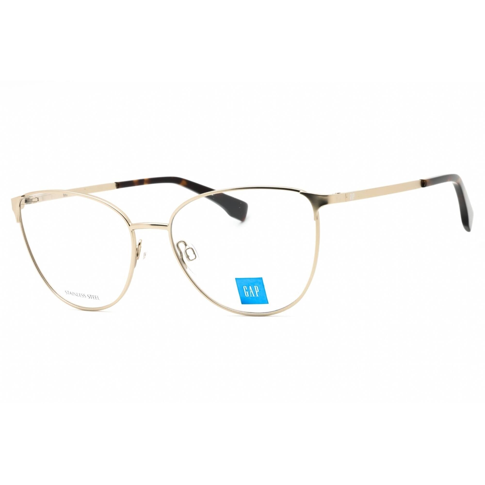 Женские очки GAP с прозрачными демонстрационными линзами Gold Cat Eye в оправе с полной оправой VGP019 0GOL 5690₽