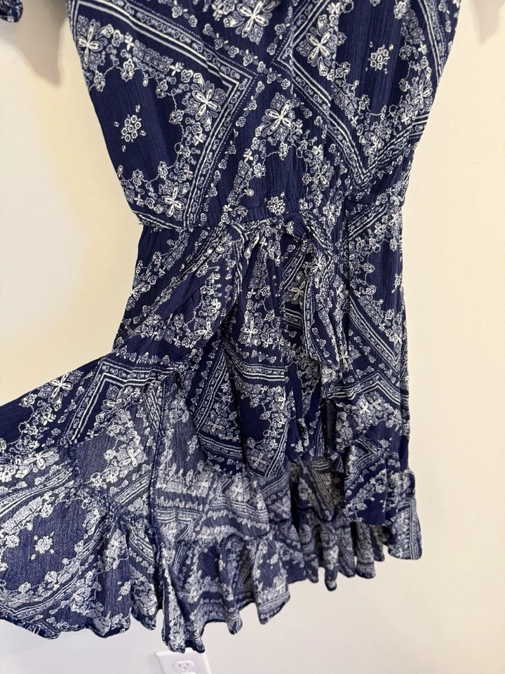 Pantalones Cortos Mameluco Justice Boho Niñas Azul Marino Con Falda Fluida En La Espalda Talla 7 Foto 4 de 4