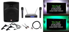 Rockville 10" Powered Karaoke Machine/System w/LED's 2 Wireless Microphones