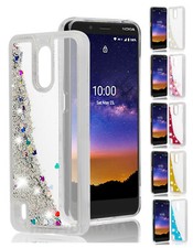 Funda Carcasa TPU Líquida a Prueba de Golpes Corazón Brillo Cascada para Nokia C2 Tava