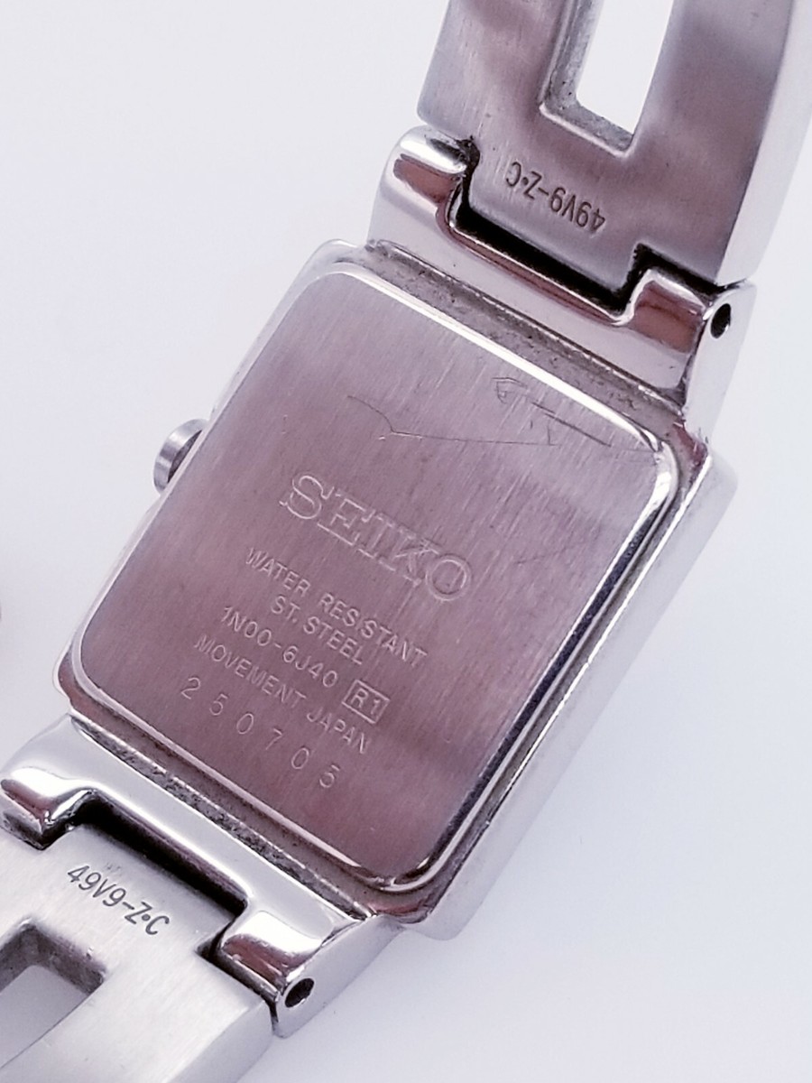 Vintage Seiko Watch 1N00-6J40 Ladies Women's Iridescent Dial | eBay