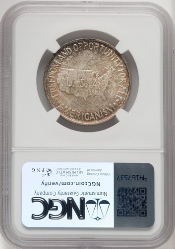 1952 Washington Carver 50c Commemorative - PCGS MS66 - Great Toned PQ Super Gem! - Picture 2 of 2