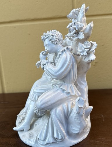 Luigi Zortea Bassano Italien weiße Figur Mann & Frau 8" - Bild 2 von 8