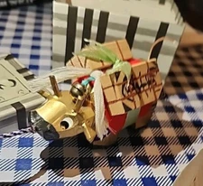 Japanese Wooden Zodiac Cow Ox Good Luck Charm Thousand Ryo Souvenirs Folk Craft